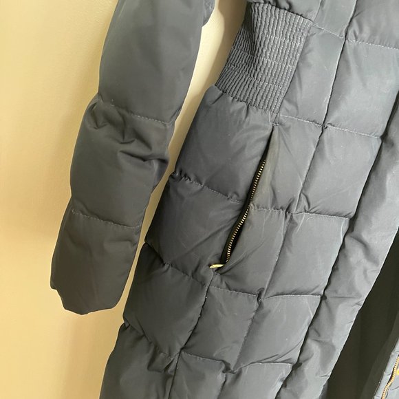 Cole Haan| Hooded Down & Feather Jacket| Navy Blue | Size:xs - Picture 2 of 8